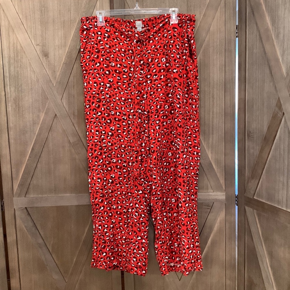 A new day Red Animal Print Wide Leg palazzo pants